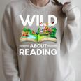 Wild About Reading Lovers Avid Readers Bookworms Book Lovers Raglan Sleeve Sweatshirt Heather Forest Wild About Reading Lovers Avid Readers Bookworms Book Lovers Raglan Sleeve Sweatshirt Heather Forest