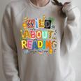 Wild About Reading Safari Animals Book Lover Teacher Student Raglan Sleeve Sweatshirt Heather Forest Wild About Reading Safari Animals Book Lover Teacher Student Raglan Sleeve Sweatshirt Heather Forest
