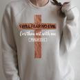 I Will Fear No Evil Psalm 23 From The Book Of Psalms 23 4 Raglan Sleeve Sweatshirt Heather Forest