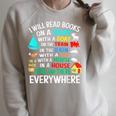 I Will Read Books On A Boat & Everywhere Raglan Sleeve Sweatshirt Heather Forest