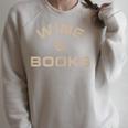 Wine & Books Wine Raglan Sleeve Sweatshirt Heather Forest
