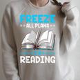 Winter Reading Book Bookworm Winter Raglan Sleeve Sweatshirt Heather Forest
