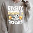 Wolf Lover Easily Distracted By Wolves And Books Read Raglan Sleeve Sweatshirt Heather Forest Wolf Lover Easily Distracted By Wolves And Books Read Raglan Sleeve Sweatshirt Heather Forest