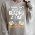 Woman Book Librarian Reading Pitbull Dog Owner Women Raglan Sleeve Sweatshirt Heather Forest