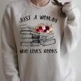 A Woman Who Loves Books Quotes Art Reader Reading Lover Raglan Sleeve Sweatshirt Heather Forest A Woman Who Loves Books Quotes Art Reader Reading Lover Raglan Sleeve Sweatshirt Heather Forest