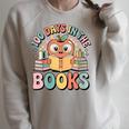 Women's 100 Days In The Books Cute Apple Reading School Raglan Sleeve Sweatshirt Heather Forest