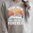 Women's Book Mom Dog Lover Paws And Pages Forever Raglan Sleeve Sweatshirt Heather Forest Women's Book Mom Dog Lover Paws And Pages Forever Raglan Sleeve Sweatshirt Heather Forest