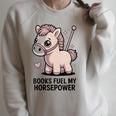Women's Books Fuel My Horsepower Cute Reading Pony Raglan Sleeve Sweatshirt Heather Forest Women's Books Fuel My Horsepower Cute Reading Pony Raglan Sleeve Sweatshirt Heather Forest