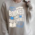Women's Booktrovert Introvert Reader Library Card Coffee Books Raglan Sleeve Sweatshirt Heather Forest