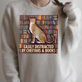Women's Cheetah Face Women Cheetah Print Stuff Books Nerds Cheetah Raglan Sleeve Sweatshirt Heather Forest
