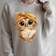 Women's Cute Wise Owl Reading Book With Headscarf Raglan Sleeve Sweatshirt Heather Forest Women's Cute Wise Owl Reading Book With Headscarf Raglan Sleeve Sweatshirt Heather Forest