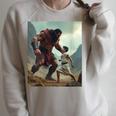 Women's David And Goliath Bible Book Of Samuel King David Raglan Sleeve Sweatshirt Heather Forest Women's David And Goliath Bible Book Of Samuel King David Raglan Sleeve Sweatshirt Heather Forest