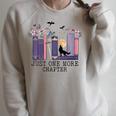 Women's Just One More Chapter Romantasy Book Dragon Bookworm Bookish Raglan Sleeve Sweatshirt Heather Forest