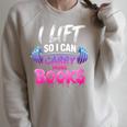 Women's I Lift So I Can Carry More Books Reader Workout Raglan Sleeve Sweatshirt Heather Forest Women's I Lift So I Can Carry More Books Reader Workout Raglan Sleeve Sweatshirt Heather Forest