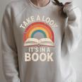 Women's Take A Look Its In A Book Reading Raglan Sleeve Sweatshirt Heather Forest Women's Take A Look Its In A Book Reading Raglan Sleeve Sweatshirt Heather Forest