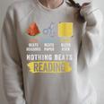 Women's Nothing Beats Reading Book Librarian Across America Kids Raglan Sleeve Sweatshirt Heather Forest