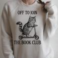 Women's Off To Join The Book Club Reading Bookworm Raglan Sleeve Sweatshirt Heather Forest