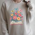Women's Open Book Flowers Butterflies Blooming Saying Raglan Sleeve Sweatshirt Heather Forest Women's Open Book Flowers Butterflies Blooming Saying Raglan Sleeve Sweatshirt Heather Forest