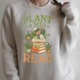 Women's Plant A Seed Read Summer Reading 2026 Teacher Librarian Book Raglan Sleeve Sweatshirt Heather Forest