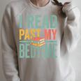 Women's I Read Past My Bedtime Book Lover Raglan Sleeve Sweatshirt Heather Forest