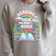 Women's Reading Colors Our World Rainbow Books Kids Raglan Sleeve Sweatshirt Heather Forest Women's Reading Colors Our World Rainbow Books Kids Raglan Sleeve Sweatshirt Heather Forest