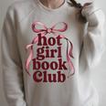 Women's Reading Read Books Reader Nerd Hot Girl Book Club Raglan Sleeve Sweatshirt Heather Forest