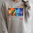 Women's Summer Reading 2026 Unearth A Story Dinosaur Books Raglan Sleeve Sweatshirt Heather Forest