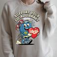 Women's Support Your Local Library Staff Retro Book Mascot Raglan Sleeve Sweatshirt Heather Forest Women's Support Your Local Library Staff Retro Book Mascot Raglan Sleeve Sweatshirt Heather Forest