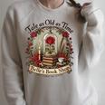 Women's Tale As Old As Time Belle's Book Shop Book Coffee Book Raglan Sleeve Sweatshirt Heather Forest