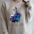 Women's Vintage Book Quote It’s No Use Going Back To Yesterday Raglan Sleeve Sweatshirt Heather Forest