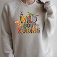 Women's Wild About Reading Book Animal Children's Book Lover Teacher Raglan Sleeve Sweatshirt Heather Forest Women's Wild About Reading Book Animal Children's Book Lover Teacher Raglan Sleeve Sweatshirt Heather Forest