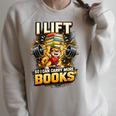 Workout I Lift So I Can Carry More Books Humor Raglan Sleeve Sweatshirt Heather Forest Workout I Lift So I Can Carry More Books Humor Raglan Sleeve Sweatshirt Heather Forest