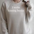 I Write Kissing Books For Romance Writer Raglan Sleeve Sweatshirt Heather Forest