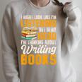Writer Book Published Author Writers Men Women Raglan Sleeve Sweatshirt Heather Forest