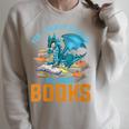 Yes I Really Do Need All These Books Dragon Raglan Sleeve Sweatshirt Heather Forest