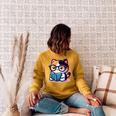 Adorable Book Lover Calico Cat With Reading Glasses Cute For Men Women Kids Raglan Sleeve Sweatshirt Ash