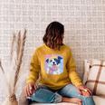 Baby Goat Small Book Reading Animal Lover Graphic Portrait Comfort Colors Crop Top Raglan Sleeve Sweatshirt Ash