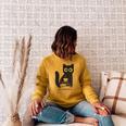 Life Essentials Witty Grungy Noisy Book Tea And Cat Raglan Sleeve Sweatshirt Ash