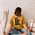 Lift Heavy Read Books Gym Apparel Weightlifters And Readers Raglan Sleeve Sweatshirt Ash Lift Heavy Read Books Gym Apparel Weightlifters And Readers Raglan Sleeve Sweatshirt Ash