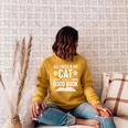 All I Need Is My Cat And a Good Book Cat Lover Raglan Sleeve Sweatshirt Ash