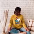 Reading Chicken Bookworm Cute Chicken With Glasses Books Raglan Sleeve Sweatshirt Ash