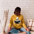 Skeleton Reading Book Bookworm Reader Bookish Halloween Raglan Sleeve Sweatshirt Ash Skeleton Reading Book Bookworm Reader Bookish Halloween Raglan Sleeve Sweatshirt Ash