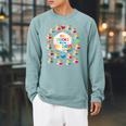 100 Books For 100 Days 100th Day Of School Top Teacher Kid Raglan Sleeve Sweatshirt Cardinal