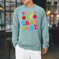 100 Days Of Cray Cray Apples And Books Raglan Sleeve Sweatshirt Cardinal