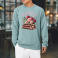 12th Birthday Chapter 12 Birthday Shirt Women Book Lover Raglan Sleeve Sweatshirt Cardinal