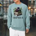 13th Birthday Chapter 13 Bookish Girls Who Love Read Books Raglan Sleeve Sweatshirt Cardinal