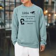 1984 Not An Instruction Manual Orwell Book Lover Themed Raglan Sleeve Sweatshirt Cardinal