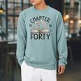 1986 Chapter Forty 40th Birthday Wildflower Book 40 Year Old Raglan Sleeve Sweatshirt Cardinal 1986 Chapter Forty 40th Birthday Wildflower Book 40 Year Old Raglan Sleeve Sweatshirt Cardinal