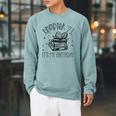 21st Birthday Women Book Lovers Chapter 21 Its My Birthday Raglan Sleeve Sweatshirt Cardinal