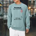 22nd Birthday Man Woman Guest Book Party Celebration Birthday Raglan Sleeve Sweatshirt Cardinal